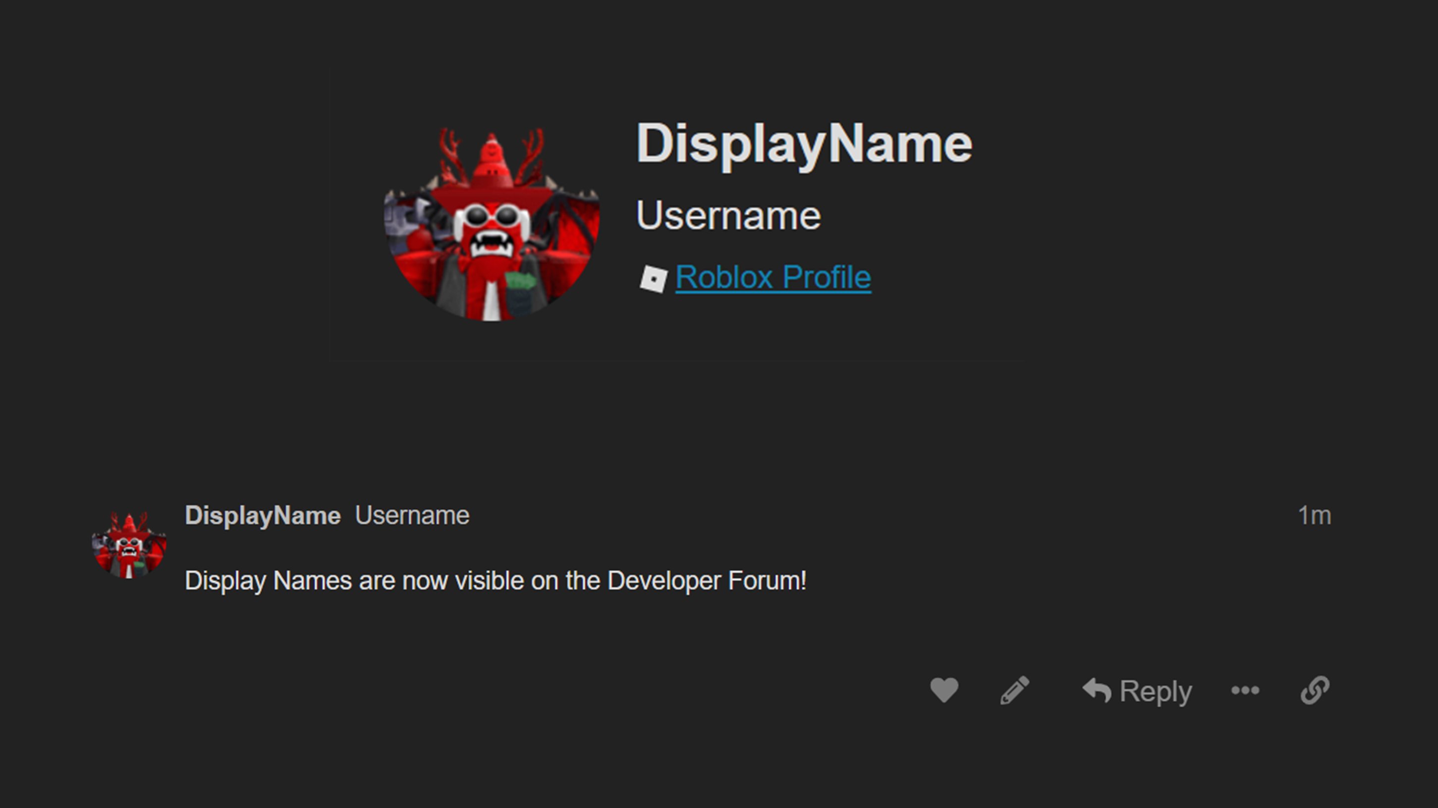 Display Name Overhead Name - Creations Feedback - Developer Forum