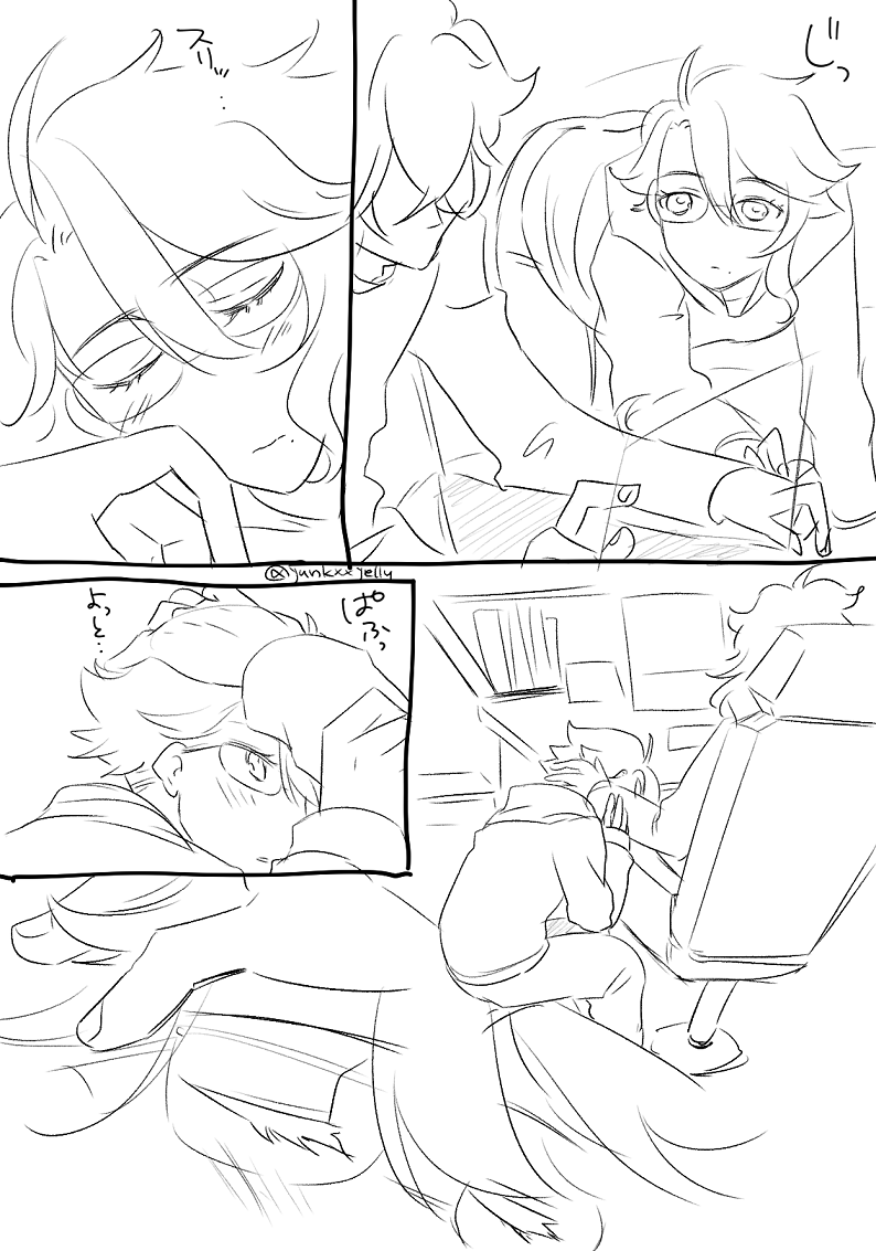 付き合って一か月とか。イチャイチャ描きたくて。
相変わらず順番は前後してます。
#odaibako_junkxxjelly https://t.co/Q5XD68WJ2j 