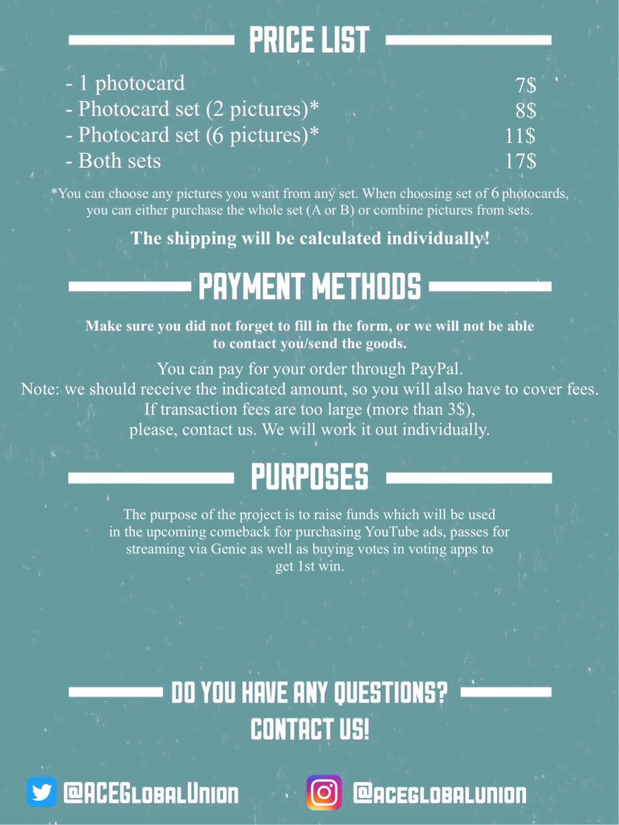 ACEGlobalUnion's tweet photo. #ACE1stWinProject | 'Favorite Choice' project

We are slowly leaving Favourite Boys era but 'Favourite Choice' are always here to support A.C.E. Here is a special donation project for you ♥️
Fill in the form to buy: https://t.co/Xj2mtSz1EZ

⌜ @official_ACE7 • #ACE • #에이스 ⌟ https://t.co/kuD9Q4pflI