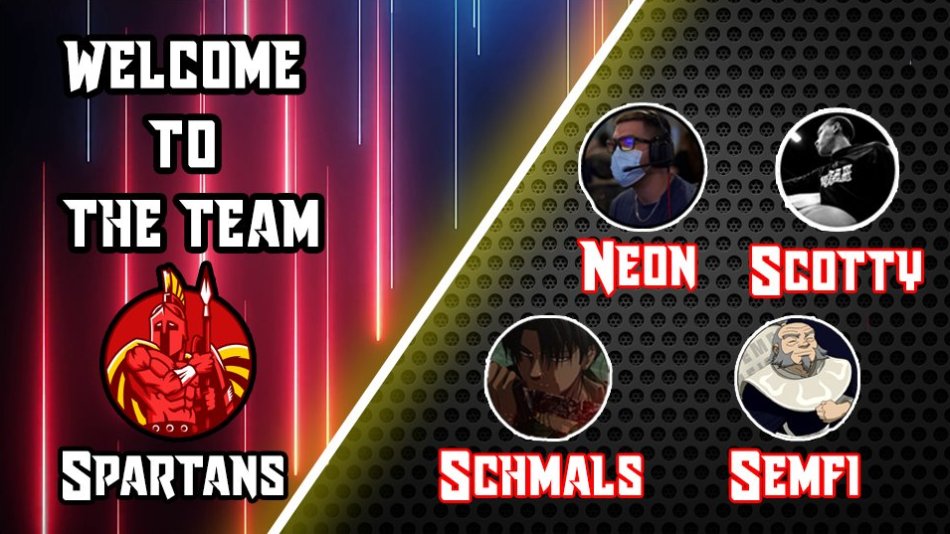 Welcome to the team! Proud to have this roster representing us at the <a href="/ScrimsCenter/">Scrims Esports Gaming Center</a> LAN event!

@JJulianJP 

<a href="/SchmalsNS/">SchmalsNS</a>
 
<a href="/NSemFi/">Nate 🇲🇽</a>
 
@Scottyyyy22