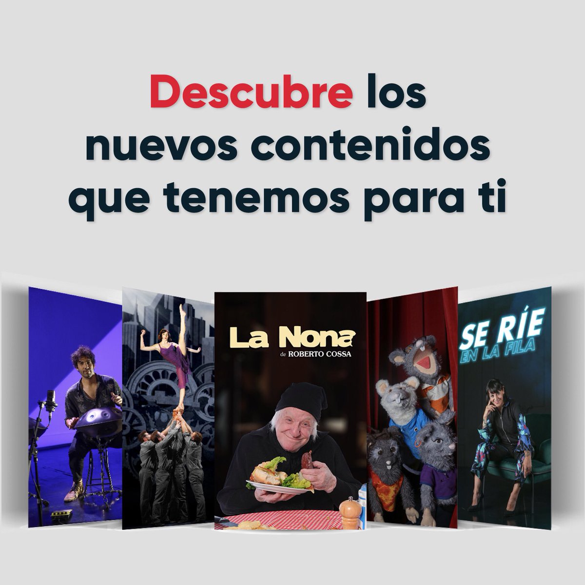 tmlcdigital's tweet photo. Música 🎼, circo 🎪, teatro 🎭 , humor 😃 y mucho más!

Todas las semanas tenemos nuevo contenido para que disfrutes. No esperes más ingresa a https://t.co/BAxycuXA5L y dale play a todos los exclusivos #espectáculos que tenemos para ti. 

👀  #gratis x todo el mes de junio https://t.co/iI8OSVReF8