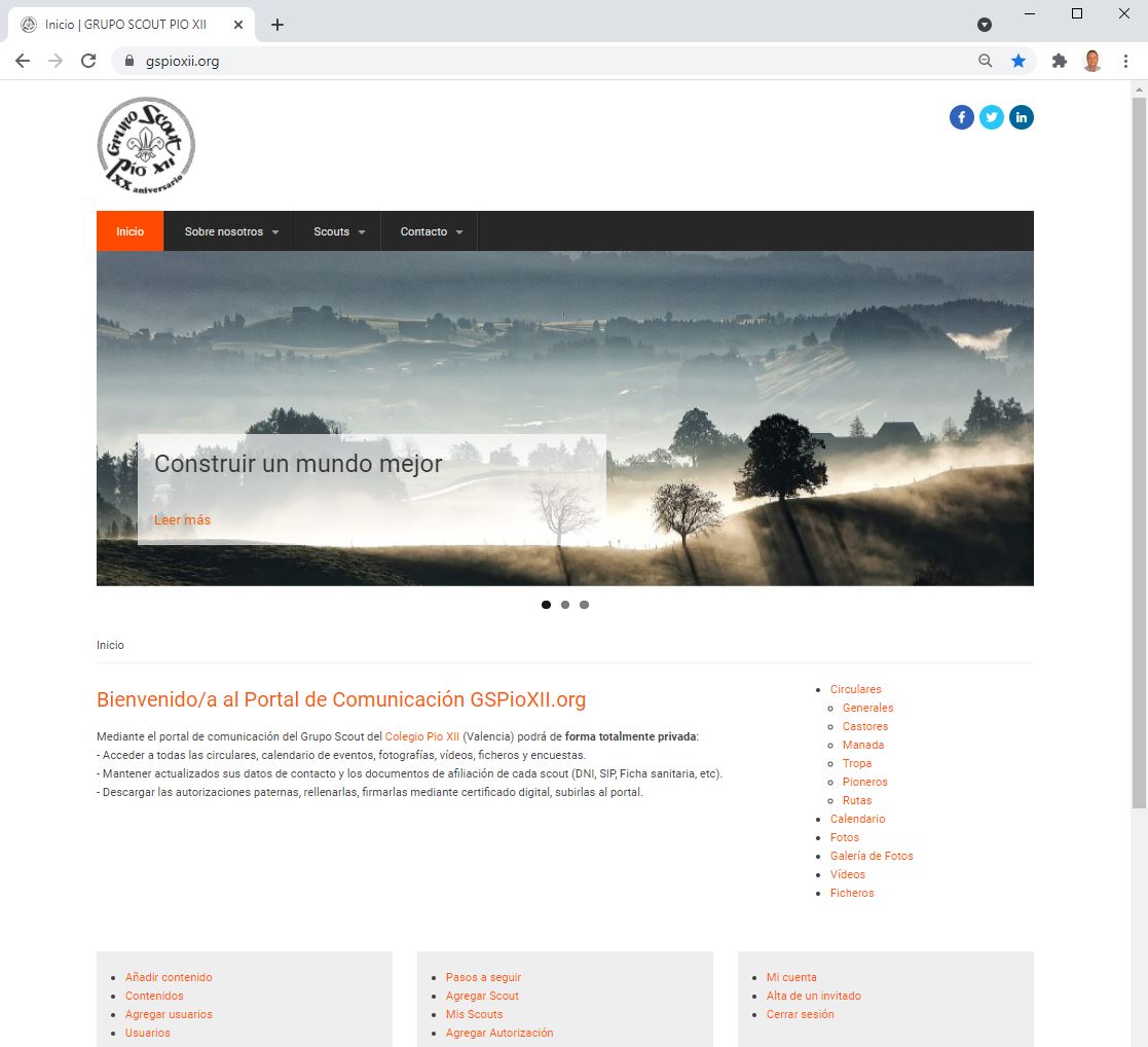 ¡ NUEVO PORTAL DEL GRUPO SCOUT PIO XII !: Tras 4 años del anterior portal desarrollado con el CMS #DRUPAL ya está terminada la migración a la última versión de todos los módulos y temas de DRUPAL y de todos sus contenidos | <a href="/GsPioXII/">Grupo Scout Pio XII</a>
gspioxii.org
#TransformacionDigital