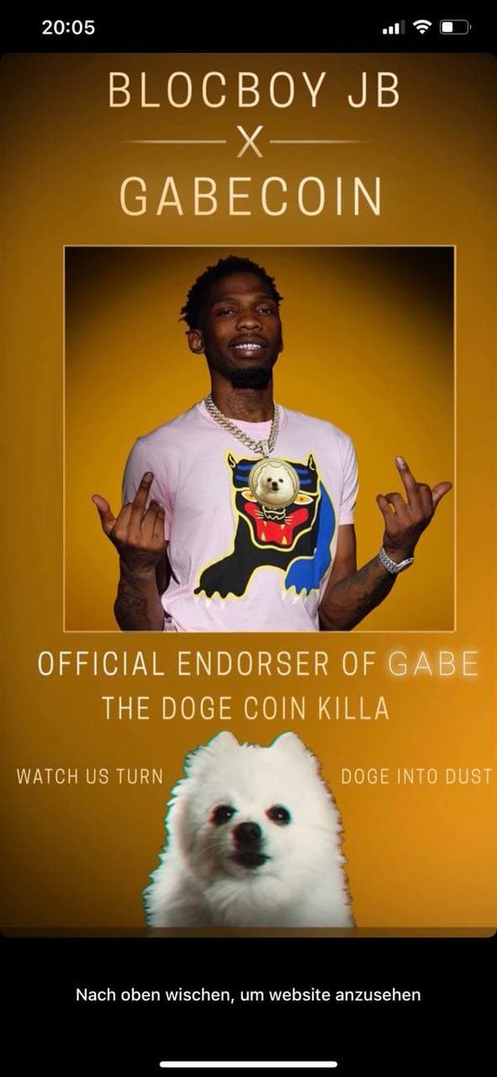 gabethedogcoin's tweet photo. BlocBoy JB x GabeCoin Bork Bork!
#elonmusk #GABE #GABECOIN #DOGE #DOGECOIN #BSC https://t.co/O29zHOkYJd
