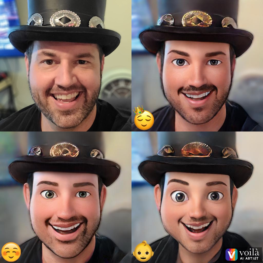 I may be late to the party but my wife just found an app called voila... uses Ai to turns pics into cartoons.  

Funtimes