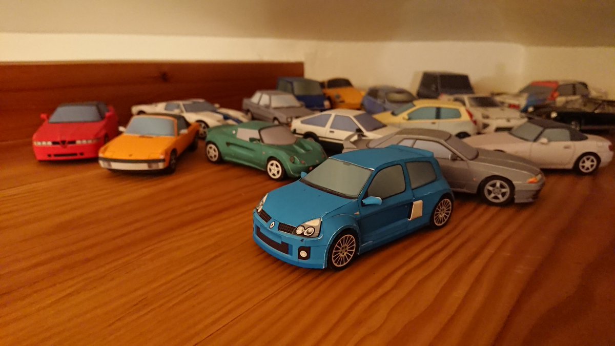 pacaroom's tweet photo. This Renault Clio V6 1/30 scale #papercraft is the most detailed but complicated papermodel I’ve ever made. I ruined 5 times while prototype building.
After some minor adjustment, I'll upload the templates. https://t.co/6M8EN7fWmZ