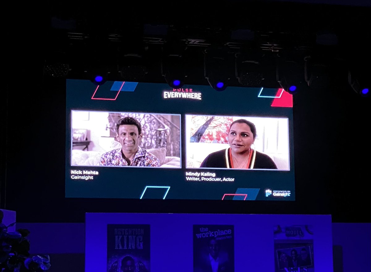 ItsMeeChristine's tweet photo. Live from the #PulseEverywhere main stage: @mindykaling! @nrmehta led a great discussion with Mindy around career growth, diversity and more. https://t.co/fuq4lB8uun
