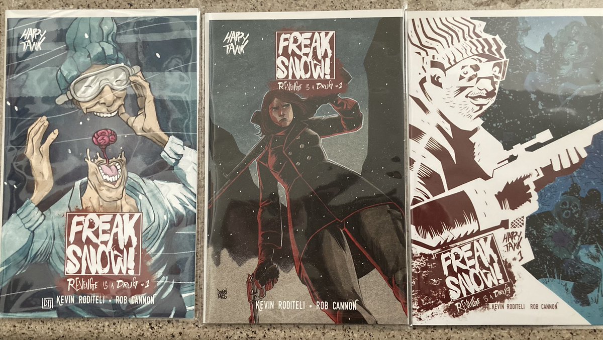 P03TH3IR's tweet photo. Welcome back to the world of #FreakSnow! @KevinRoditeli and @BlownMinded introduce us to Berny, a man suffering a great loss that turns to drugs and delusions to escape the pain. The way that Kevin and Rob display psychosis in this book is brilliant, it’s every detail. https://t.co/4c5ZgWSiDv