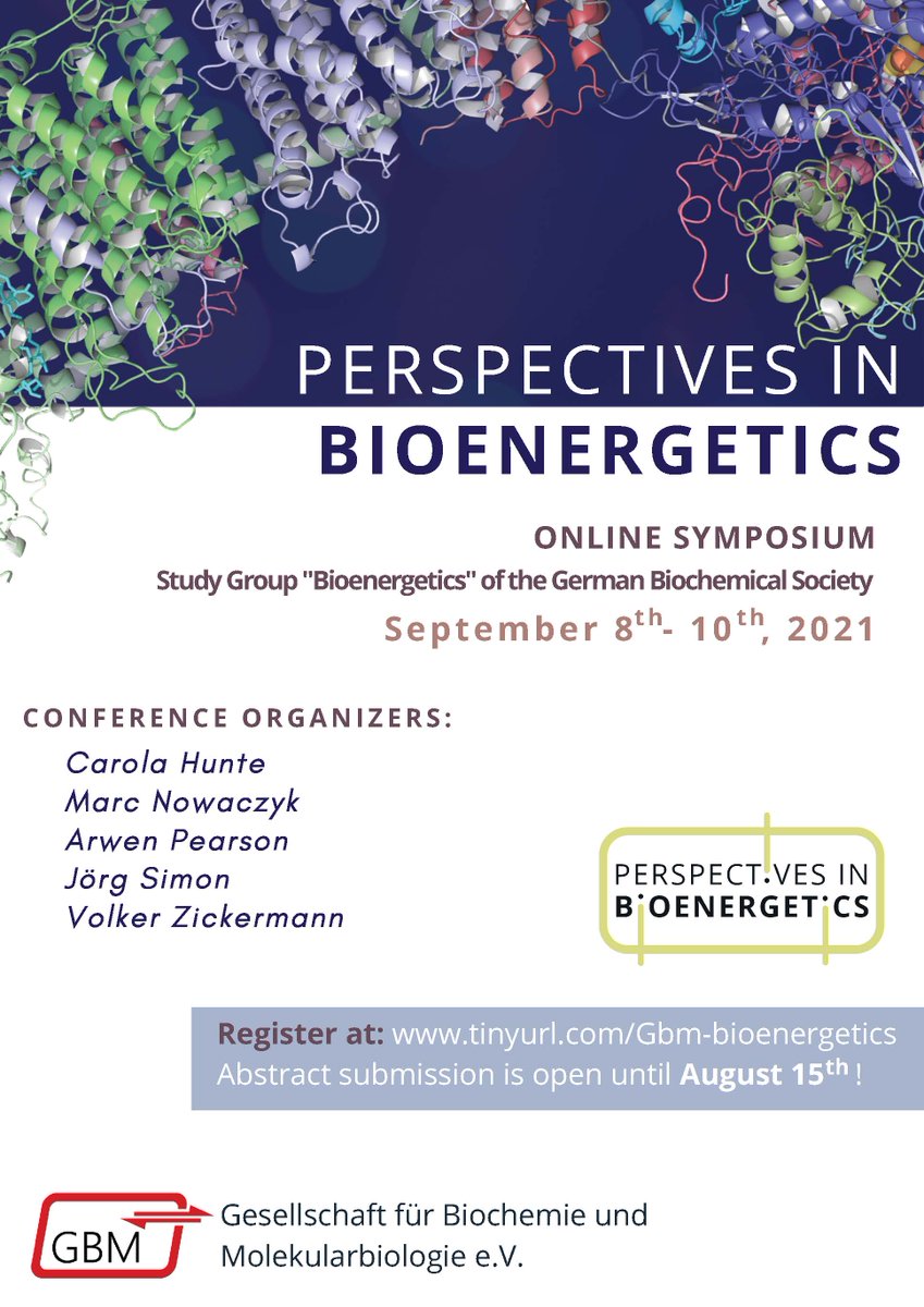 Join us for “Perspectives in Bioenergetics”, organized by our Study Group #Bioenergetics from September 8 to 10 as an online conference: express.converia.de/frontend/index…