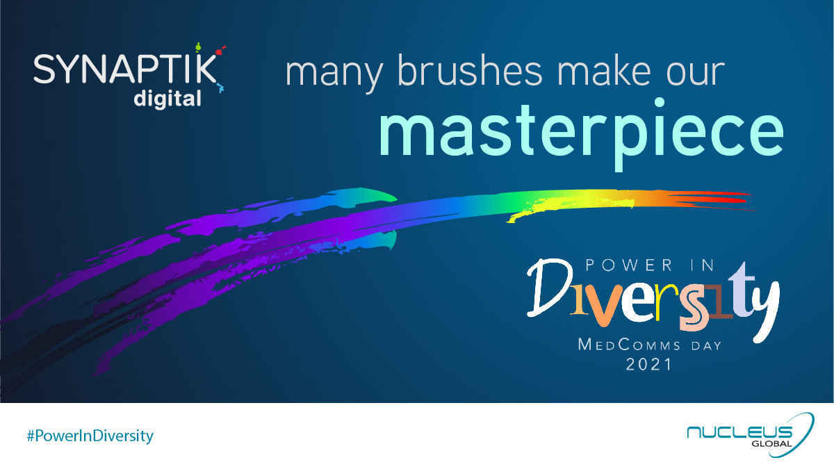 SynaptikDigital's tweet photo. Happy #MedComms Day! We embrace #diversity; in identity, experience, and thinking and believe that all voices should be elevated and integrated into our work. We promote these #values and aim to create an #inclusive work experience for our people. #PowerInDiversity #mynucleus https://t.co/oZZs9zPWOO