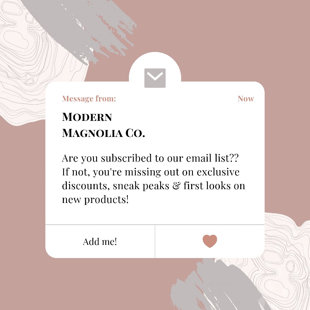 Message us your email or drop it below &amp; we’ll get you added! 💌