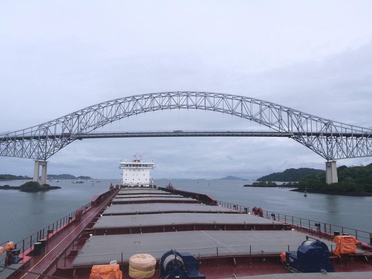 AlgomaCentral's tweet photo. Our newest Equinox Class bulker, the Captain Henry Jackman, has made her way through the Panama Canal and is almost home! Swipe through to see some shots of her journey.

#panamacanal #newbuild #marineindustry #marinetransport #sailwiththebear https://t.co/ENDzc9b2qL
