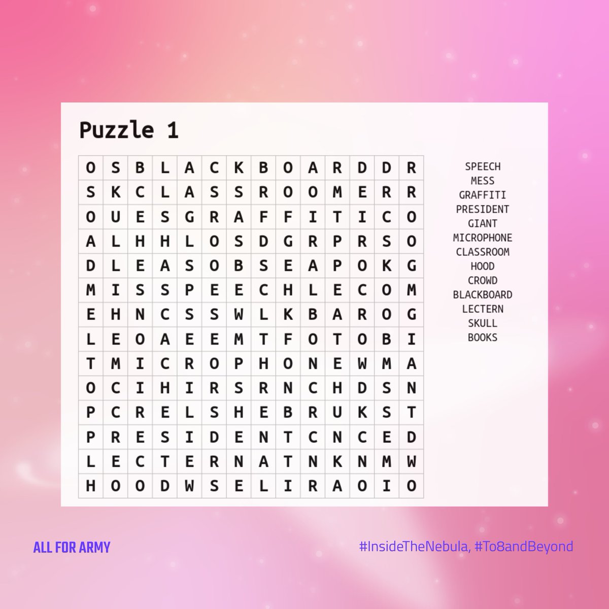 allforarmy's tweet photo. Word Search Puzzle 1 https://t.co/PrzCOCOlBB