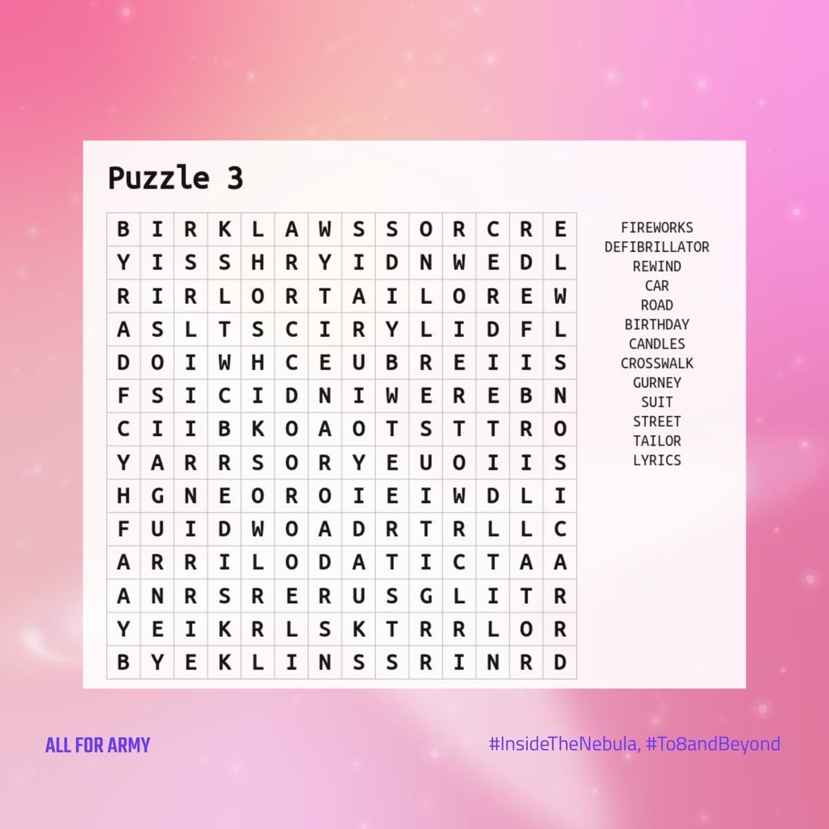 allforarmy's tweet photo. Word Search Puzzle 3 https://t.co/uY0J4V4VE7