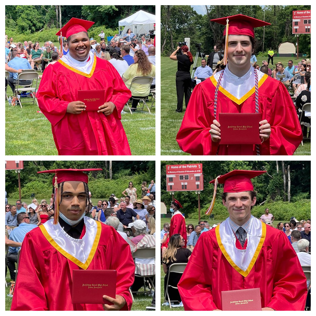ACPatsfootball's tweet photo. Congrats to our Seniors. We’ll miss the talent but more importantly the people. Good luck moving forward and we can’t thank you enough for all you’ve given the program and school. #rollpats @CoachDetweiler @ACHSathletics @ArchCarrollHS https://t.co/nDZucG8Sq3