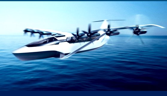 KimTunnicliffe1's tweet photo. It’s like something out of the #Jetsons! @MIT grads @billythalheimer &amp; Mike Klinker are developing a sea glider, a hybrid of boat &amp; plane, that they’re hoping will revolutionize coastal transportation! It’s set to start operating in 2025. @regentcraft https://t.co/DJC1OlBTrl