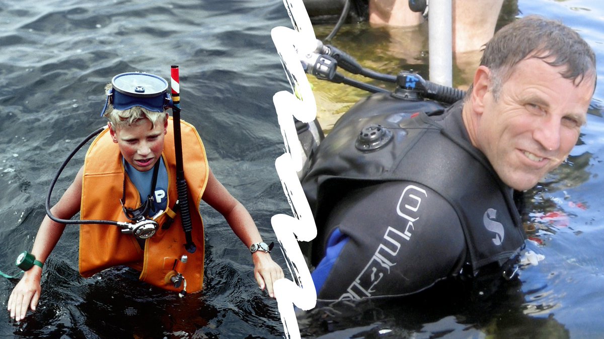 AstroDaveMD's tweet photo. Learning with @NAUIWorldwide my first time scuba diving at age 12 vs. living and training underwater for the @NASA @NASA_Astronauts NEEMO-1 mission in 2001. SCUBA gear has come a long way! #DefyingLimitsBook #WorldOceansWeek https://t.co/QDpx5ibOo9