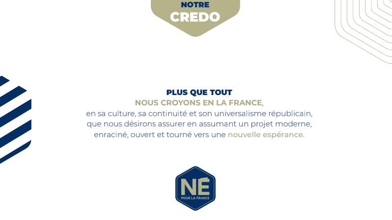 Nouv_Energie's tweet photo. Liberté, responsabilité, autorité, performance publique, souveraineté, indépendance, opposition au racialisme et à l’indigénisme : notre credo ⤵
#NouvelleEnergie 

🇫🇷 Plus que tout, nous croyons en la France.

Rejoignez-nous sur https://t.co/cKe289BNa8 ! https://t.co/QceoOvNeRv