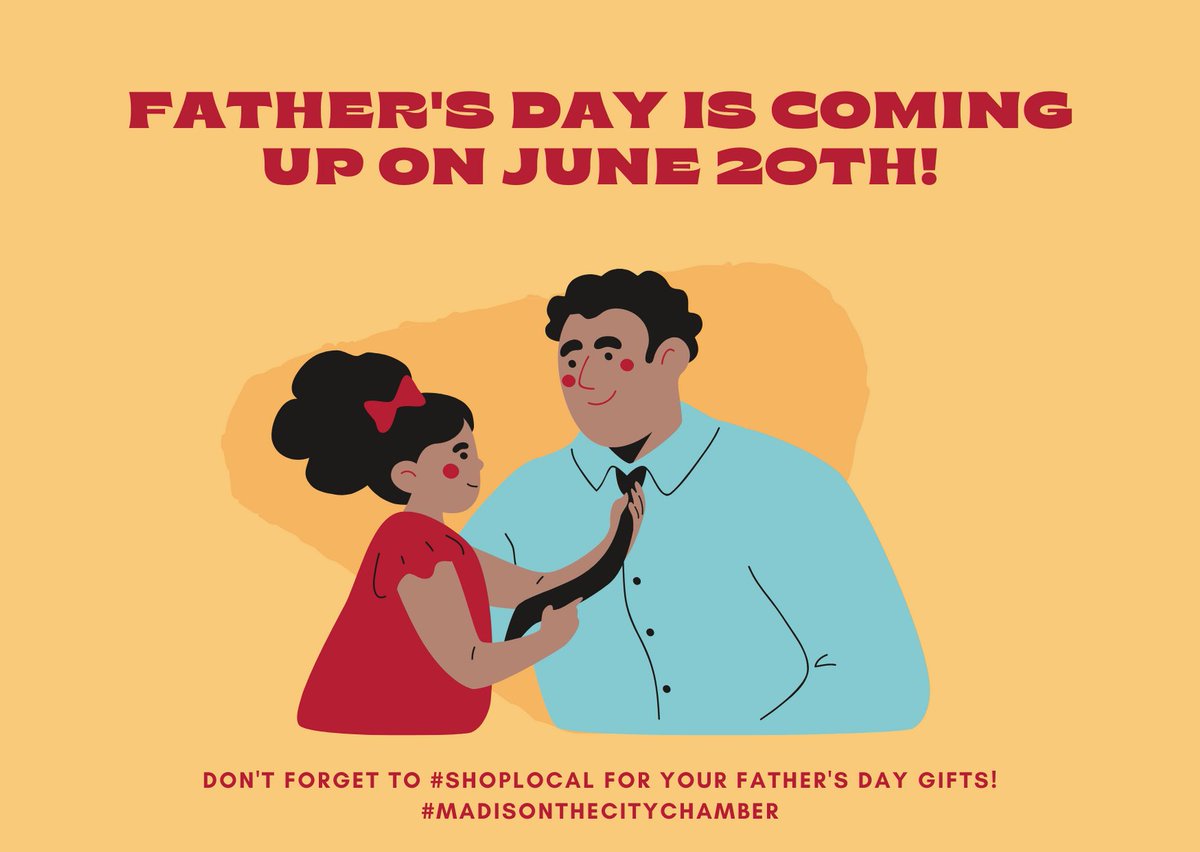 Father's Day is rapidly approaching on June 20th! Don't forget to #shoplocal for your Father's Day gifts! We have a bevvy of local retailers ready to help you pick the perfect gift! #MadisontheCityChamber