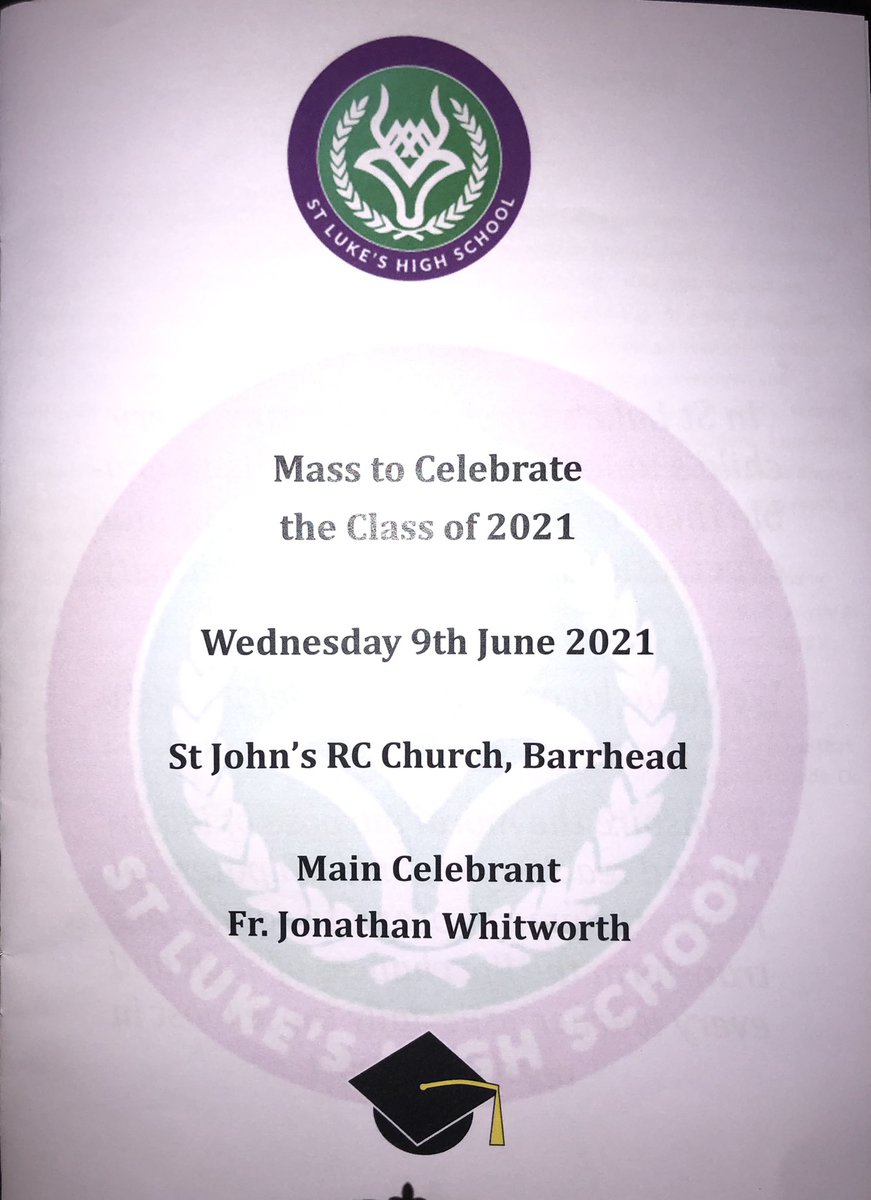 StLukesHigh's tweet photo. Thank you to all parents &amp; carers who joined us tonight to celebrate a beautiful leavers mass for the class of 2021. Thank you to Fr Jonathan for celebrating this very special event. S6 we are all very proud of the amazing young people you have become! #lovefaithunderstanding https://t.co/35PZIDqUUf