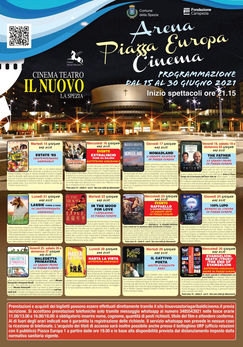 #LaSpezia #cinema #arena #PiazzaEuropa #IlNuovo