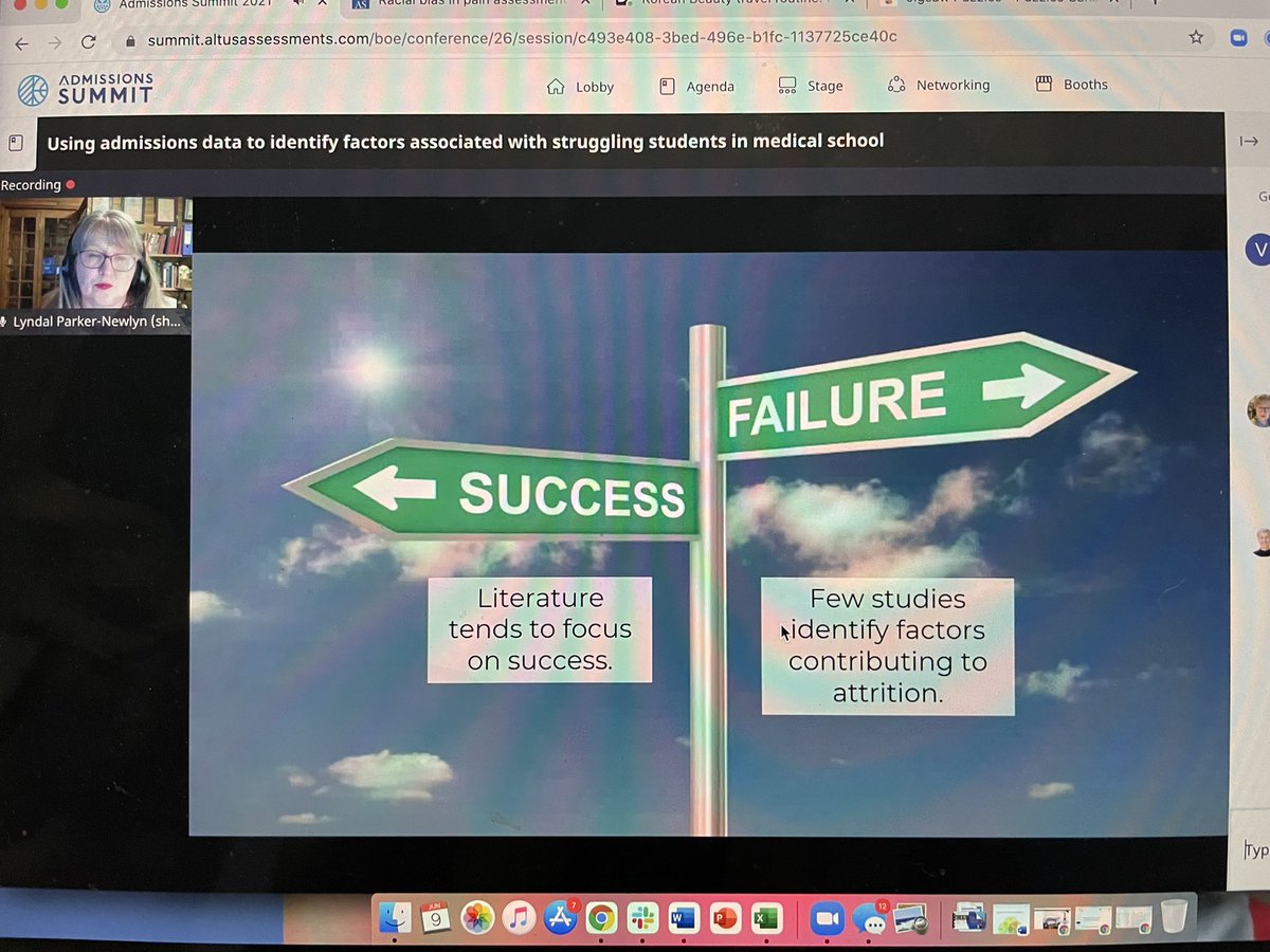 What a great day! Got to hear from the incredible <a href="/lyndalpn/">Lyndal Parker-Newlyn - @lyndalpn.medsky.social</a> and her presentation on the use of admissions data to identify students who may struggle #admissionssummit @altusinc #MedEd