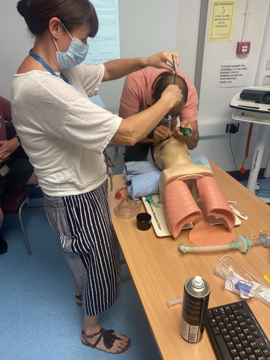 adelebishop1's tweet photo. BRI ED ACP training day. Airway and trauma sim training and scenarios. Fantastic lectures on the pharmacology and reversal of DOAC’s in trauma and silver trauma by. Team work makes dream work #ACP #BRIED @LeoNak84 @JEFeetham @julessmithers @Susan53100866 @VOriolo https://t.co/J7QWAwQvDn