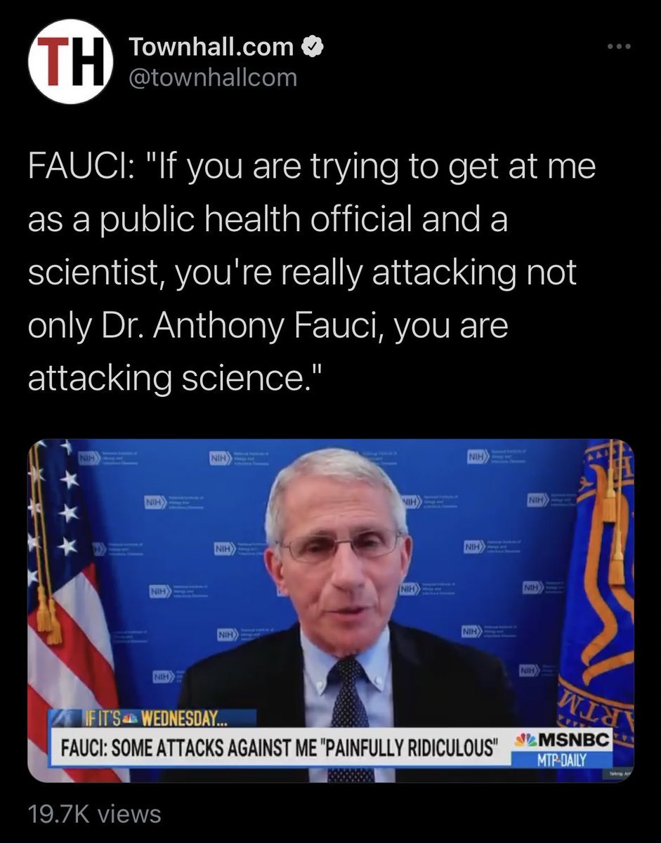 RubinReport's tweet photo. Fauci has gone full Palpatine… https://t.co/x8Xdun9MSO