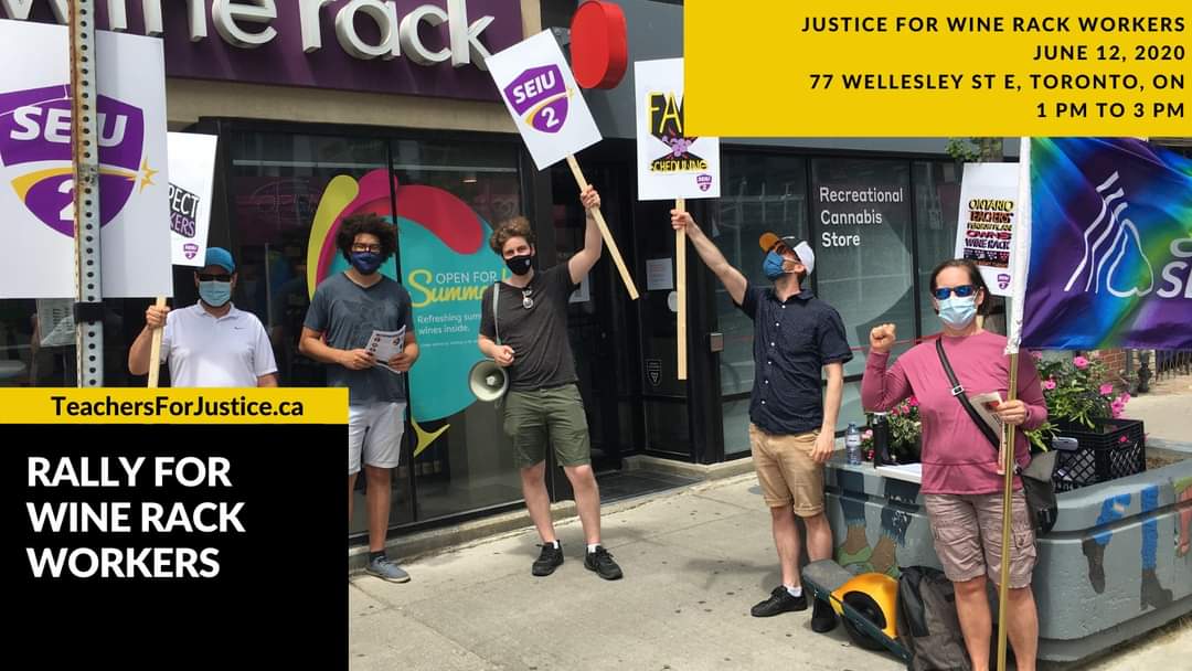 TorontoCommies's tweet photo. Saturday! All out to support #WineRackStrike https://t.co/JOQHIOEV7I