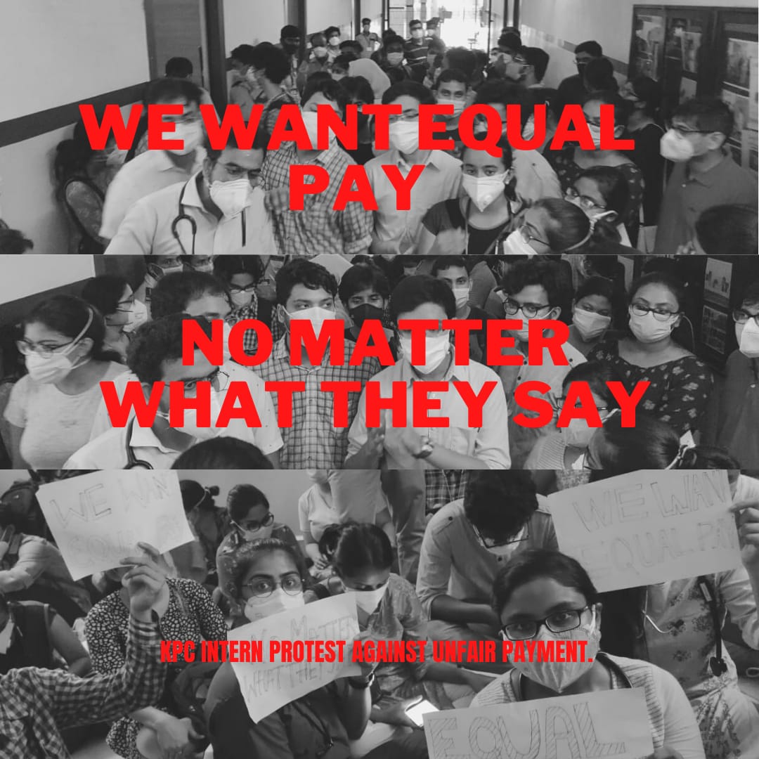 AkashdeepDatta2's tweet photo. Being one of the interns in KPCMCH, our only demand is 'stipend hike' as it is very difficult to survive on 7k/month amidst such pandemic situation.
#equalpayforkpcinterns #equalpayforinterns
#equalpayformedinterns
#equalpayforwbinterns #onestateonepay @MamataOfficial @PMOIndia https://t.co/Ld0XgjZV48