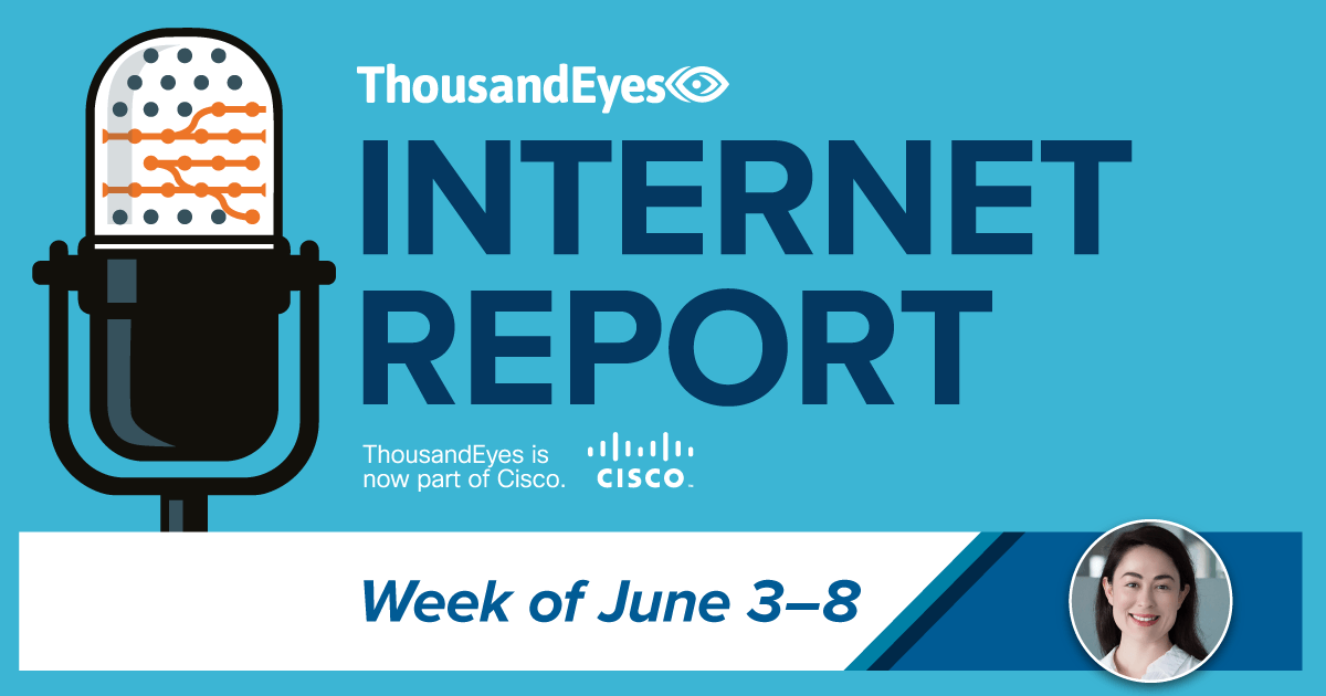 thousandeyes's tweet photo. *NEW* On this week's #InternetReport, the team unpacks the Fastly outage and why CDN redundancy matters https://t.co/k8ymXmUhWH https://t.co/L8MY42scnI