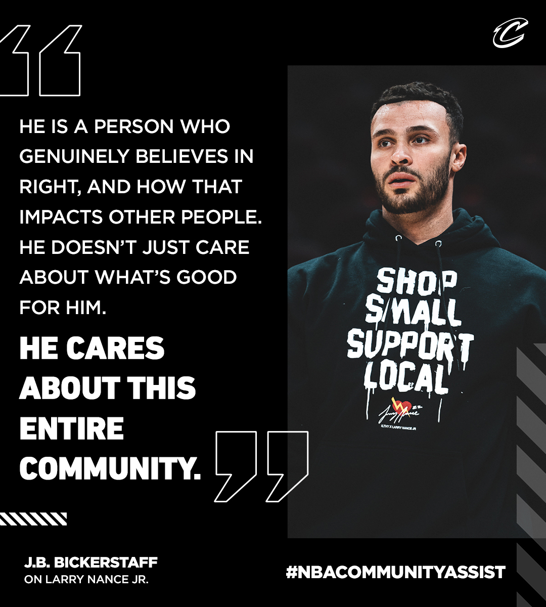 cavs's tweet photo. All heart. ❤️

RETWEET to vote @Larrydn22 for the #NBACommunityAssist Award! https://t.co/UY7Fny4NbK