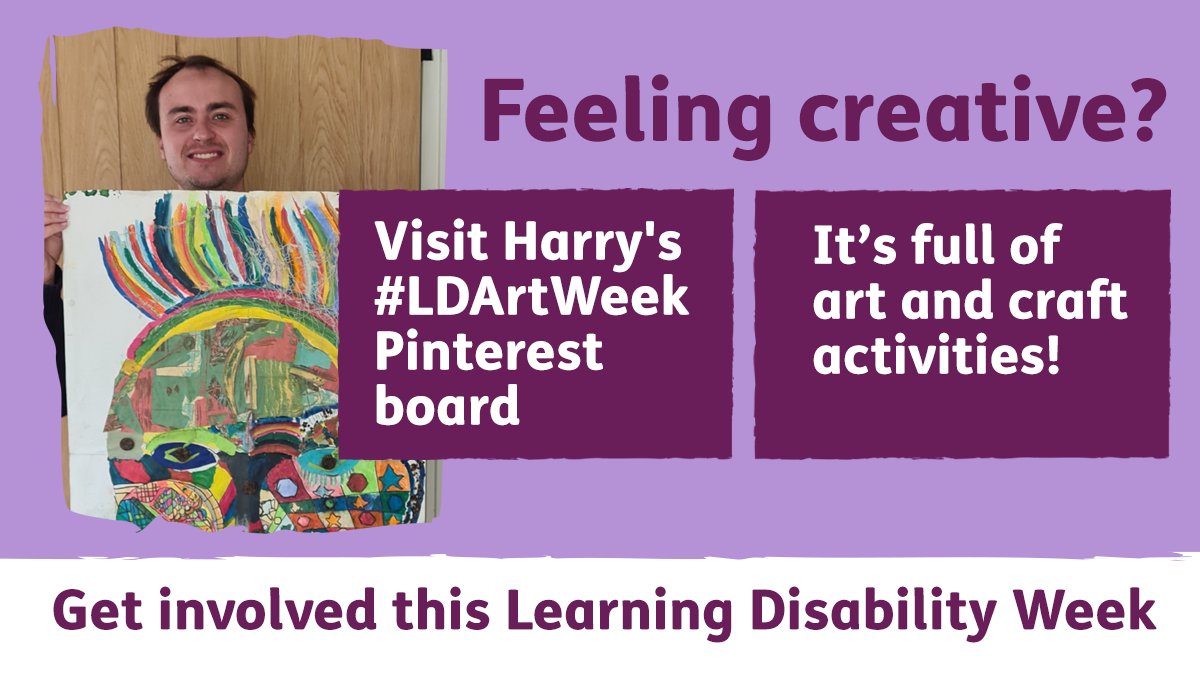 mencap_charity's tweet image. Looking for creative ideas for #LearningDisability Week 2021? 💡

Head over to @HarryRoche11&apos;s Pinterest board! 📌

Harry has collected lots of ideas for activities you can try at home for #LDArtWeek. 🎨

We&apos;d love to see what you create! 🙂 

Visit: bit.ly/HarrysPinteres… 👈