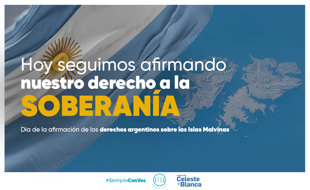🇦🇷 Las #Malvinas son #Argentinas🇦🇷

Hoy como cada año afirmamos nuestro #Derecho a la #Soberanía sobre las #IslasMalvinas. Tenemos siempre presente a lxs héroes que defendieron nuestra bandera y sostenemos el reclamo a través del diálogo

#AfirmaciónDeLosDerechosSobreLasMalvinas