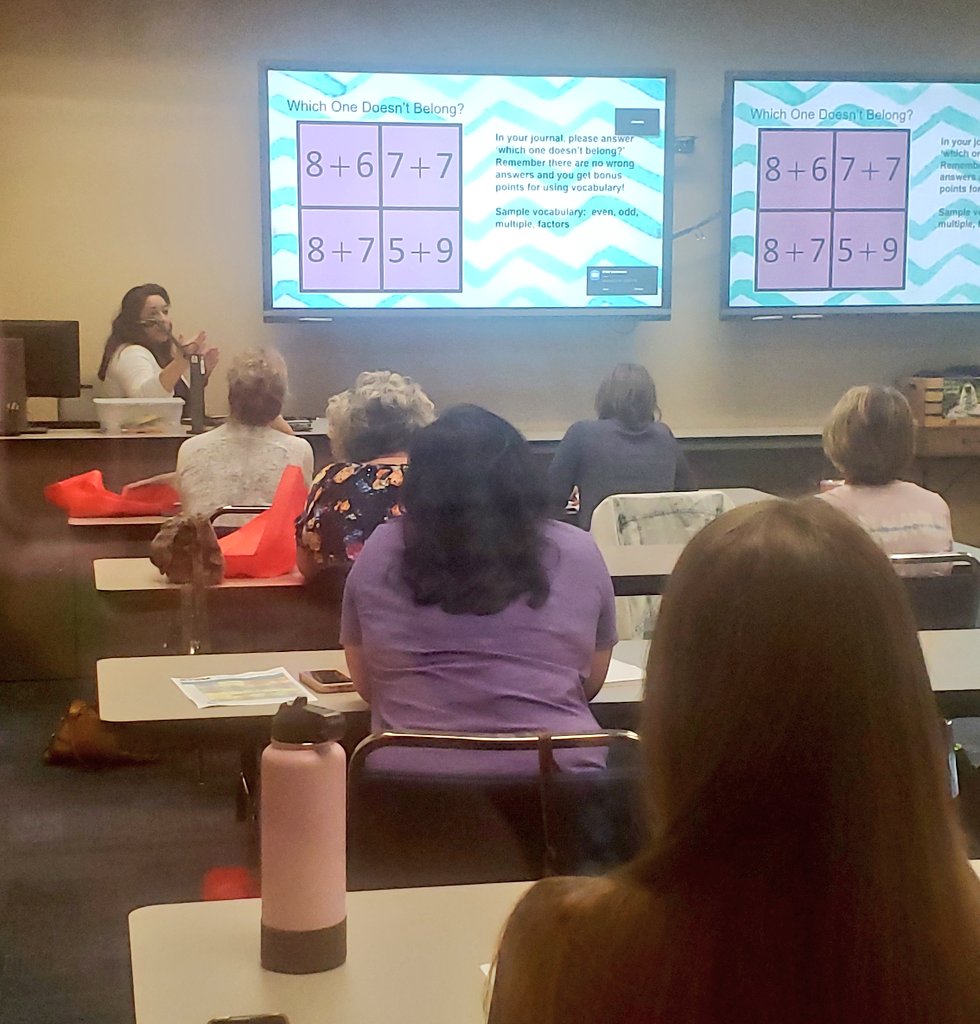 kellie_hare's tweet photo. Thank you @StoneTeaching20 for presenting on Math Warm -ups! @WFISDschools #weR9 @FranklinLionsWF https://t.co/Go8NtmzYG8