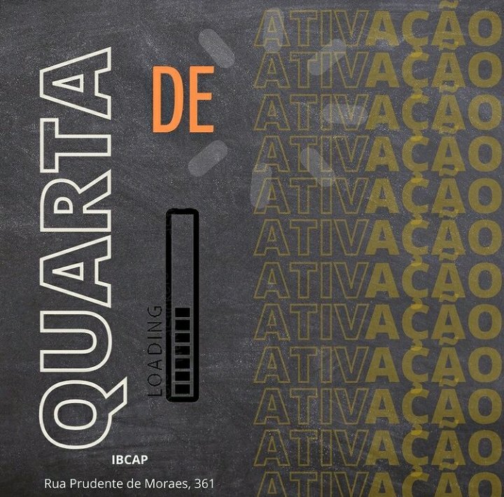 ibcap_on's tweet photo. Hoje é dia de Quarta de Ativação, venha estar conosco, às 19:30! https://t.co/JsEzcYnQN3