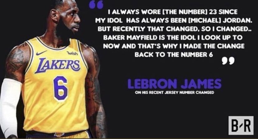 The real reason Lebron James is switching back to #6