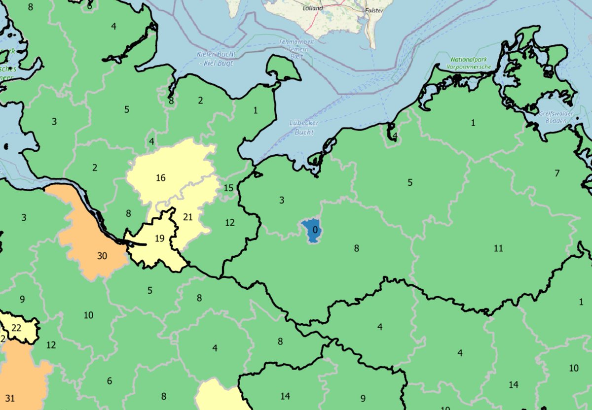 #Deutschland #Corona 7-Tages-Inzidenz Karte im Norden ist heute so schön nach 8-9 Monaten. Musste sofort posten!

#NordischByNature