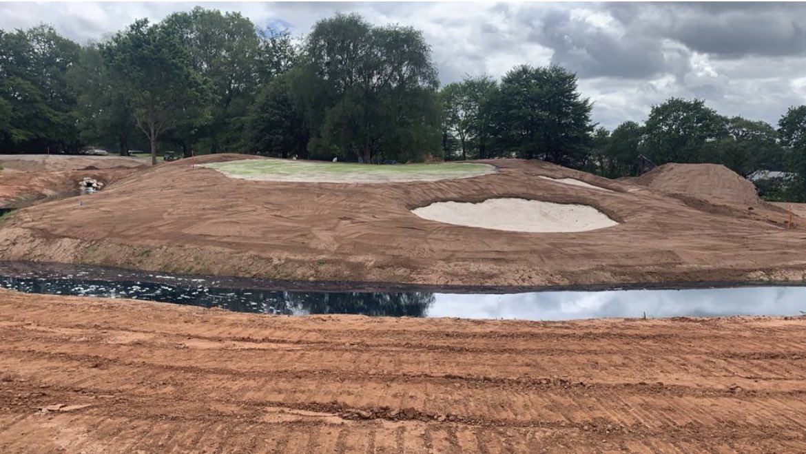 🟢 12th &amp; 16th Progress 🟢 

We are Into the final stages of our new 12th/16th green complex. 

-Seed germinating on our greens
-Water feature taking shape
-New bridge being built 

A massive thanks to all involved 🙏👏🏻

<a href="/EDI__ADI/">#EDI</a> <a href="/mjsmith210/">M J Smith</a> <a href="/georgesteves10/">George Stephens</a> 

#TeamTiv