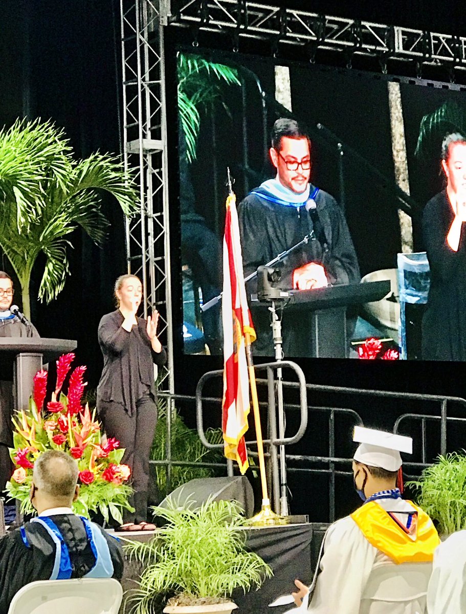 Trojan Pride 💙🧡! Kudos to our principal, Mr. Santoyo for delivering his inspirational commencement speech to HML’s graduates. Caps off to you Class of 2021! 🎓 #WeAreHML ⁦<a href="/HMLSrHighSchool/">Hialeah-Miami Lakes</a>⁩ ⁦@HMLActivities⁩ ⁦<a href="/alexsantoyo75/">Alexander Santoyo</a>⁩
