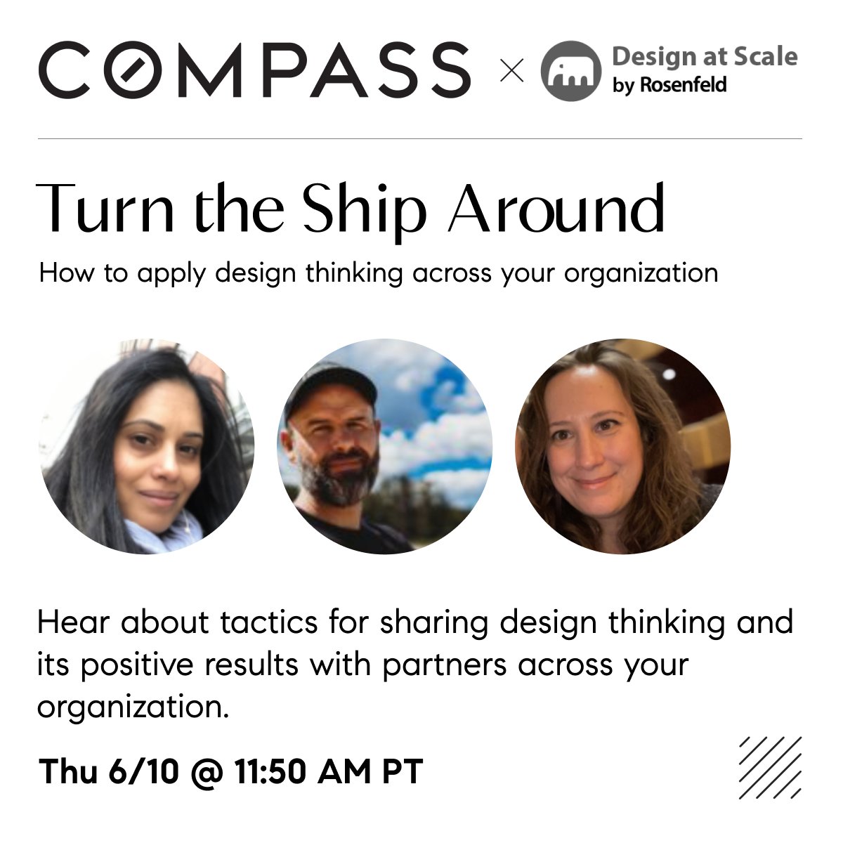 I'm speaking at  <a href="/RosenfeldMedia/">Rosenfeld Media</a>'s #designatscale conference tomorrow with some of my amazing @compass design colleagues! It's free, come heckle me for 30 minutes starting at 2:50 ET: rosenfeldmedia.com/design-at-scal…