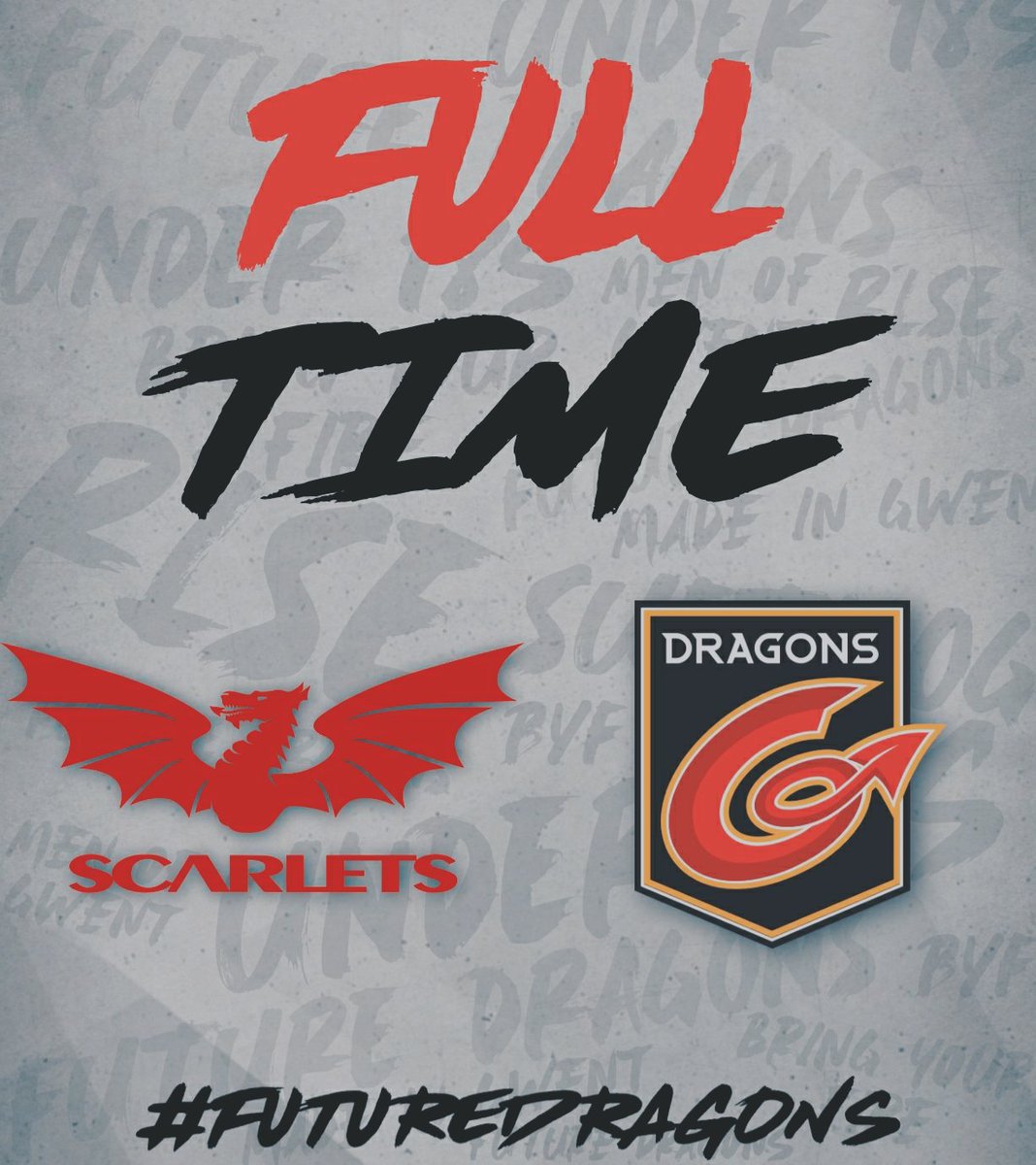 FULL TIME | <a href="/scarlets_rugby/">Scarlets Rugby</a> u18s 14-15 @dragonsrugby 

Late fightback seals a fantastic win for the <a href="/Dragons_Academy/">Dragons Academy</a>!!! 👏

#Rise #FutureDragons🐉