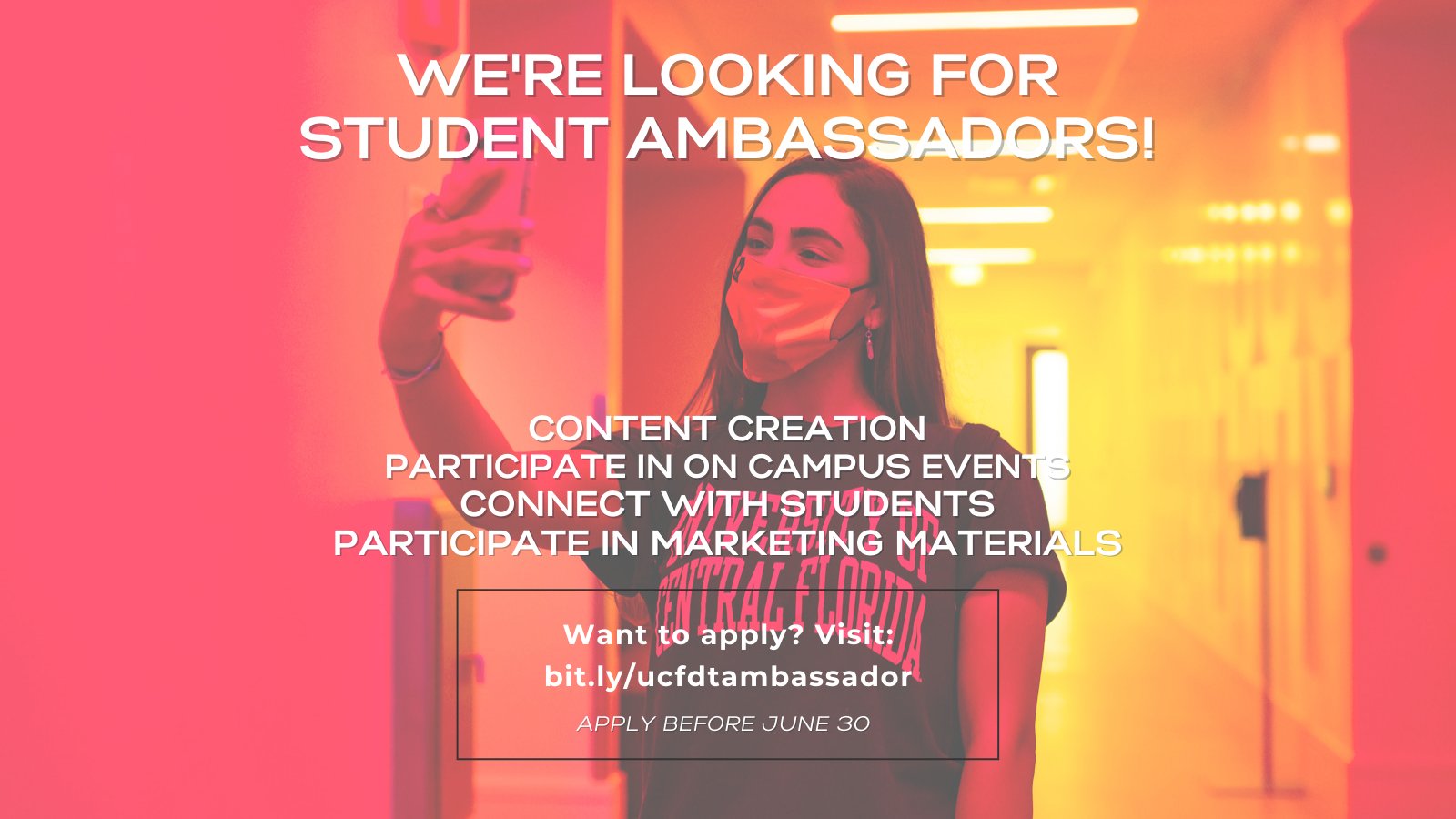 UCF Downtown on Twitter: "We're looking for student ambassadors! Are