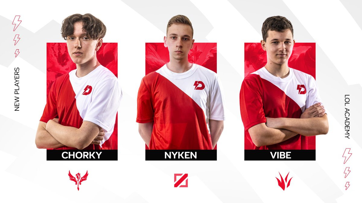 LoL Academy line-up is completed. ⚡ Welcome 🇨🇿 @AdamParenica 🇨🇿 @Nyk3NxLoL 🇨🇿 <a href="/ChorkySupp/">Chorkyyy</a> 😎