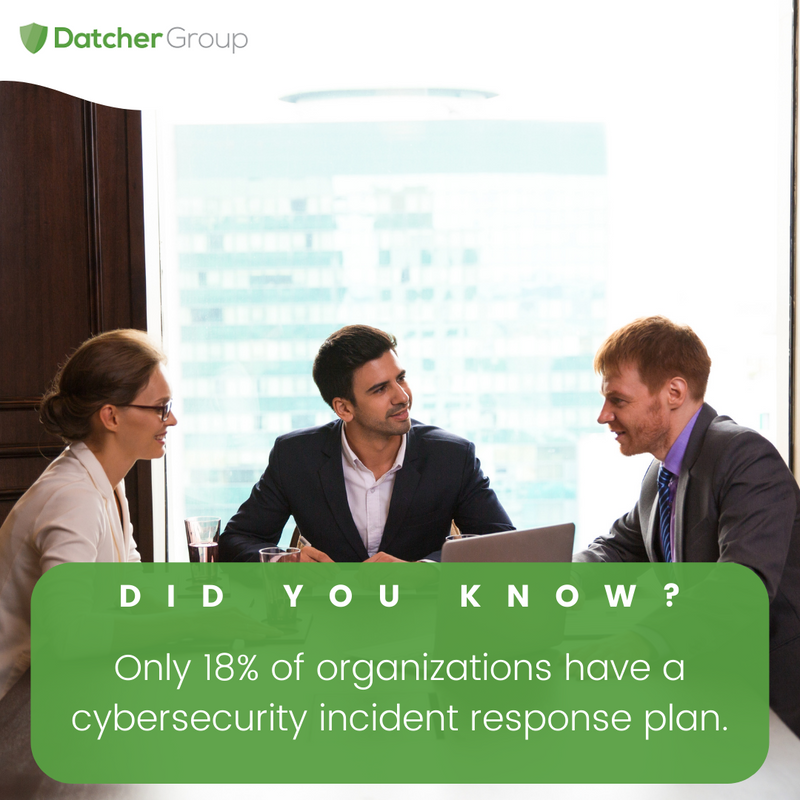 DatcherSecure's tweet photo. 🖥 A cybersecurity incident response plan (also known as an IR plan) is a series of guidelines intended to assist businesses in preparing for, detecting, responding to, and recovering from network security accidents. 

#DatcherGroup #CyberSecurity #IRPlan #Malware https://t.co/xvAyQNHypD