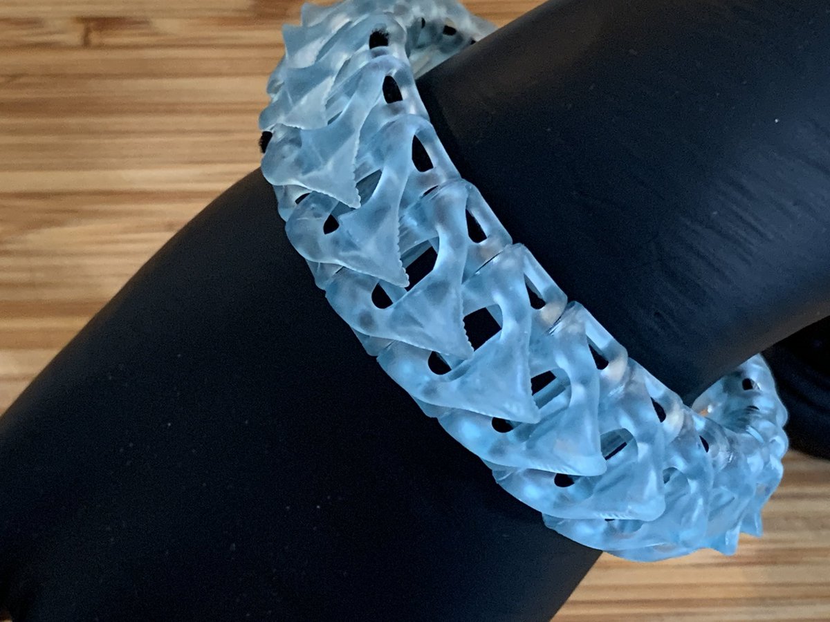 crbn8ed's tweet photo. Shark Teeth Bracelets. New design by Crbn8ed Design. https://t.co/hSquyeHT7M #3dprint #3dprinted #bracelet #aesthetic #bracelets #jewelry #jewelrydesign #rhino #jewelryaddict #jewelrydesign #jewelryformen #jewelrylover #jewelryforwomen #elegoo #elegoomars #elegoomarspro https://t.co/6Jv8TqLVYN