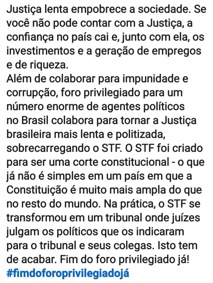 NETTOG_AUGUSTO's tweet image. #FimDoForoPrivilegiadoJá