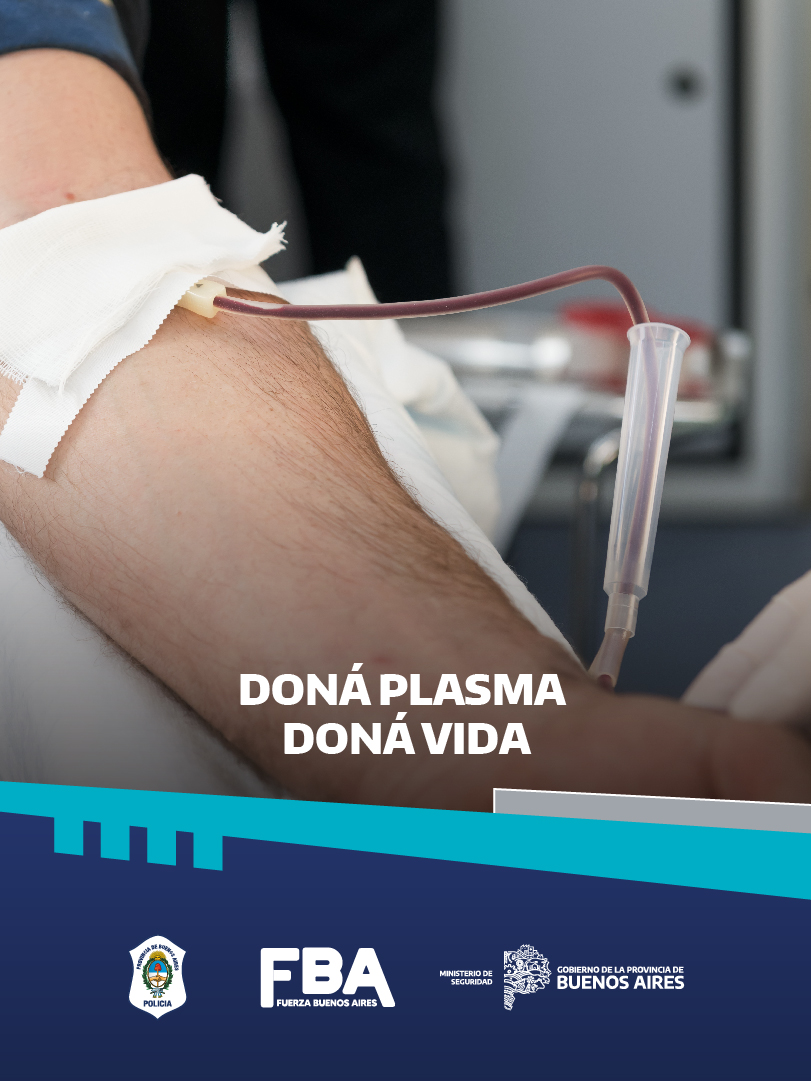 ¿Tuviste COVID y te recuperaste? 
¡Ahora es momento de ayudar a otras personas!
Tu plasma puede salvar vidas. 

Ante cualquier consulta llamá al 📞 911.

#DonarPlasma #DonaciónDePlasma #Coronavirus
#FuerzaBuenosAires #PolicíaPBA #PolicíaProvinciadeBuenosAires #PolicíaBonaerense