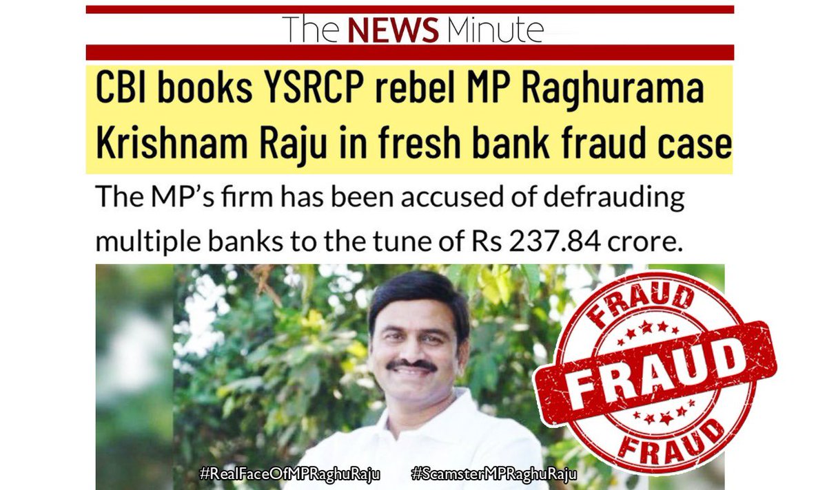 ylkr5555's tweet photo. Shame on #ScamsterMPRaghuRaju to have no respect for democracy and the party that has got him elected. He is using his privilege as MP to defame #AndhraPradesh Govt instead. @loksabhaspeaker please remove him as the MP. He is a disgrace to the Parliament. https://t.co/2hyuOBNY8L