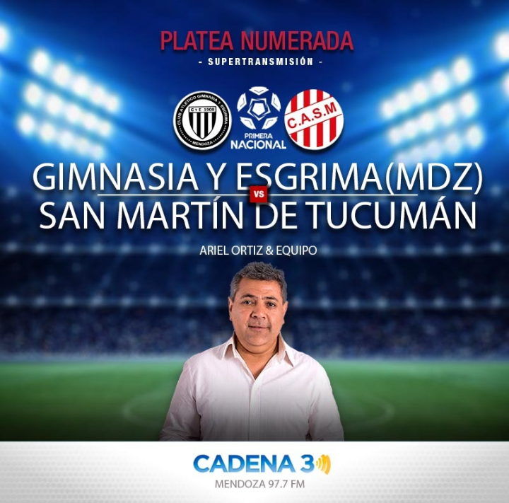 PLATEANUMERADA1's tweet photo. #PlateaNumerada | Empezó el partido ya juegan por @Cadena3Com ..
@GimnasiaMendoza - @CASMOficial 
⚽Viví el encuentro con el Relato de @pedrosreyes1 Comentario @OrtizRAriel
Central Informativa @facudimaria y toda la Producción de Marita Miranda https://t.co/hHvA88jWiB