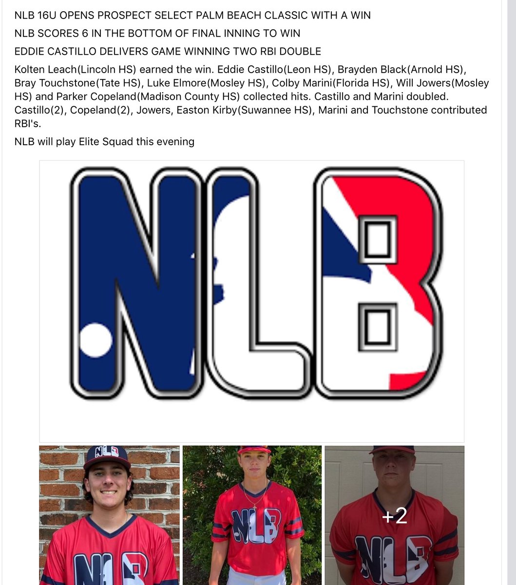 nextlevelbb's tweet photo. NLB 16U WINS https://t.co/qwXP9eheIv